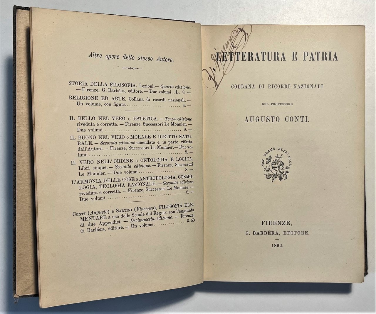 A. Conti - Letteratura e Patria: Collana di Ricordi Nazionali …