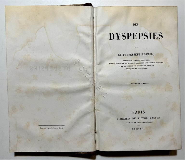 A. F. Chomel - Des Dyspepsies - ed. 1857 | Immagine Gallery 4