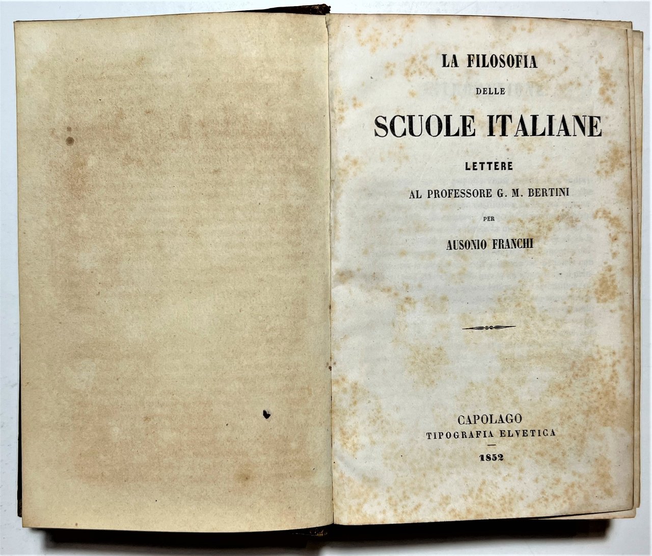 A. Franchi - Filosofia Delle Scuole Italiane - ed. 1852