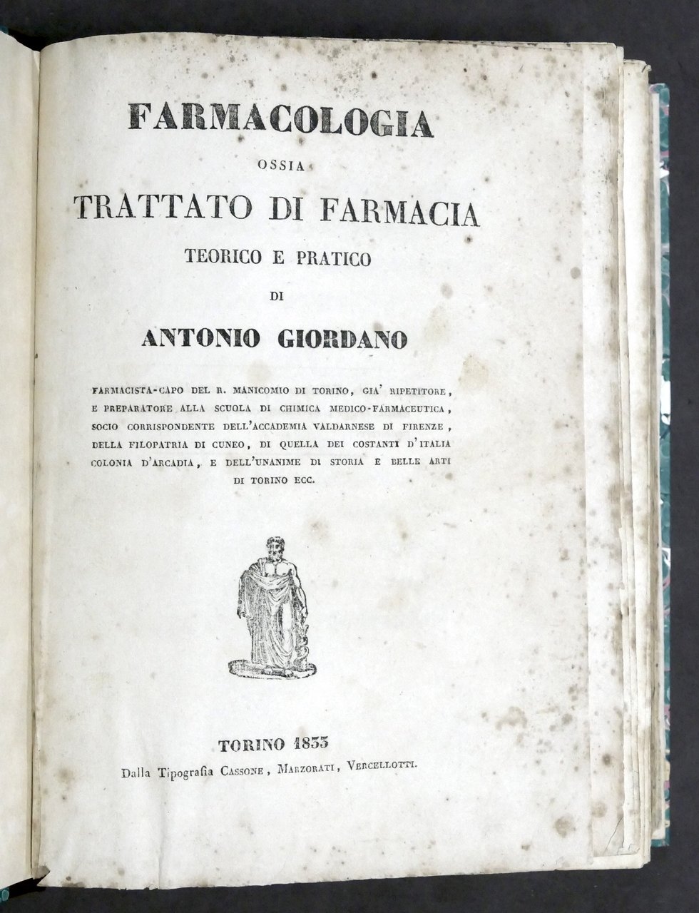 A. Giordano - Farmacologia ossia Trattato di farmacia teorico e … | Immagine principale
