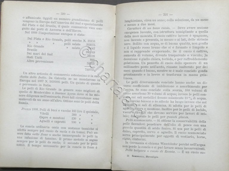 A. Romegialli - Trattato di Merceologia e conoscenza delle merci …