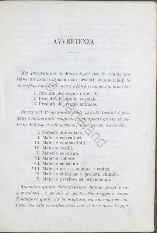 A. Romegialli - Trattato di Merceologia e conoscenza delle merci …