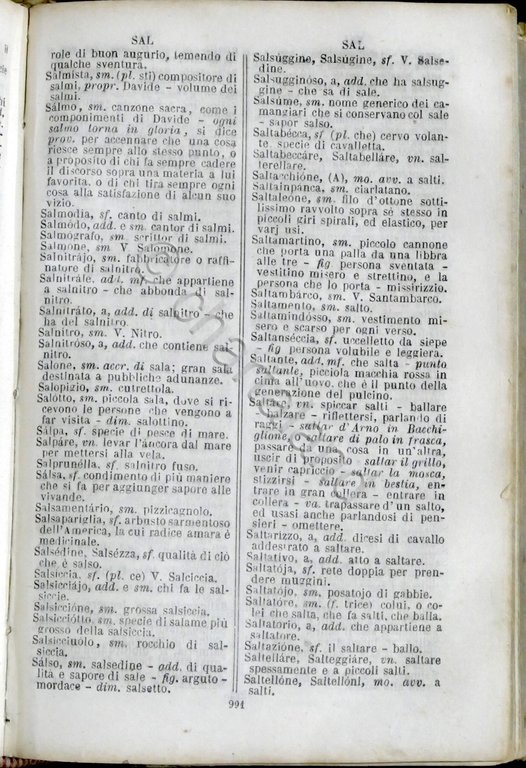 A. Sergent - N. Tommaseo - Vocabolario della lingua italiana …