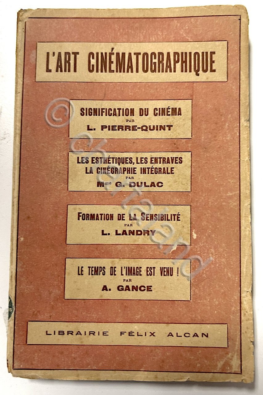 AA. VV. - L'art cinematographique - 1^ ed. 1927 Alcan
