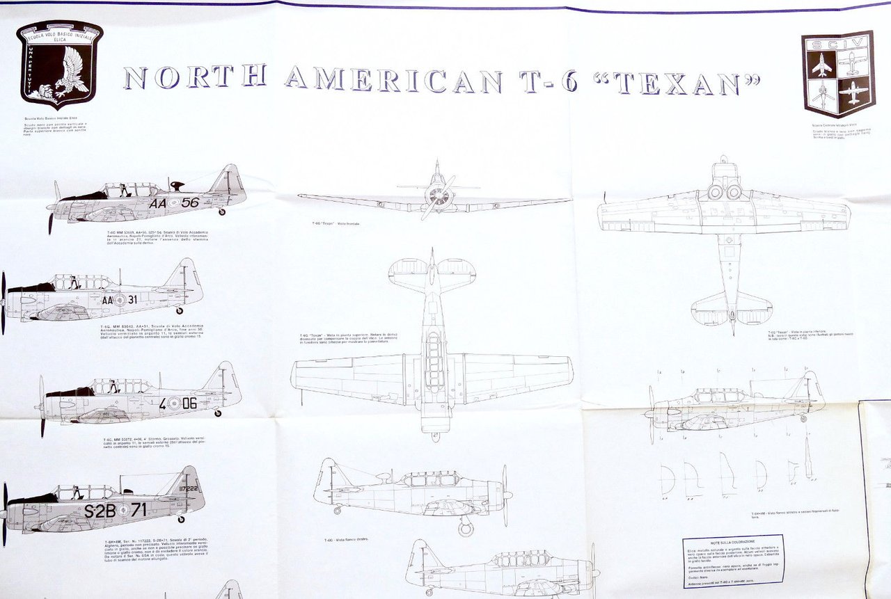 Aeronautica Modellismo Aereo - Disegni tecnici modello North American T-6 …