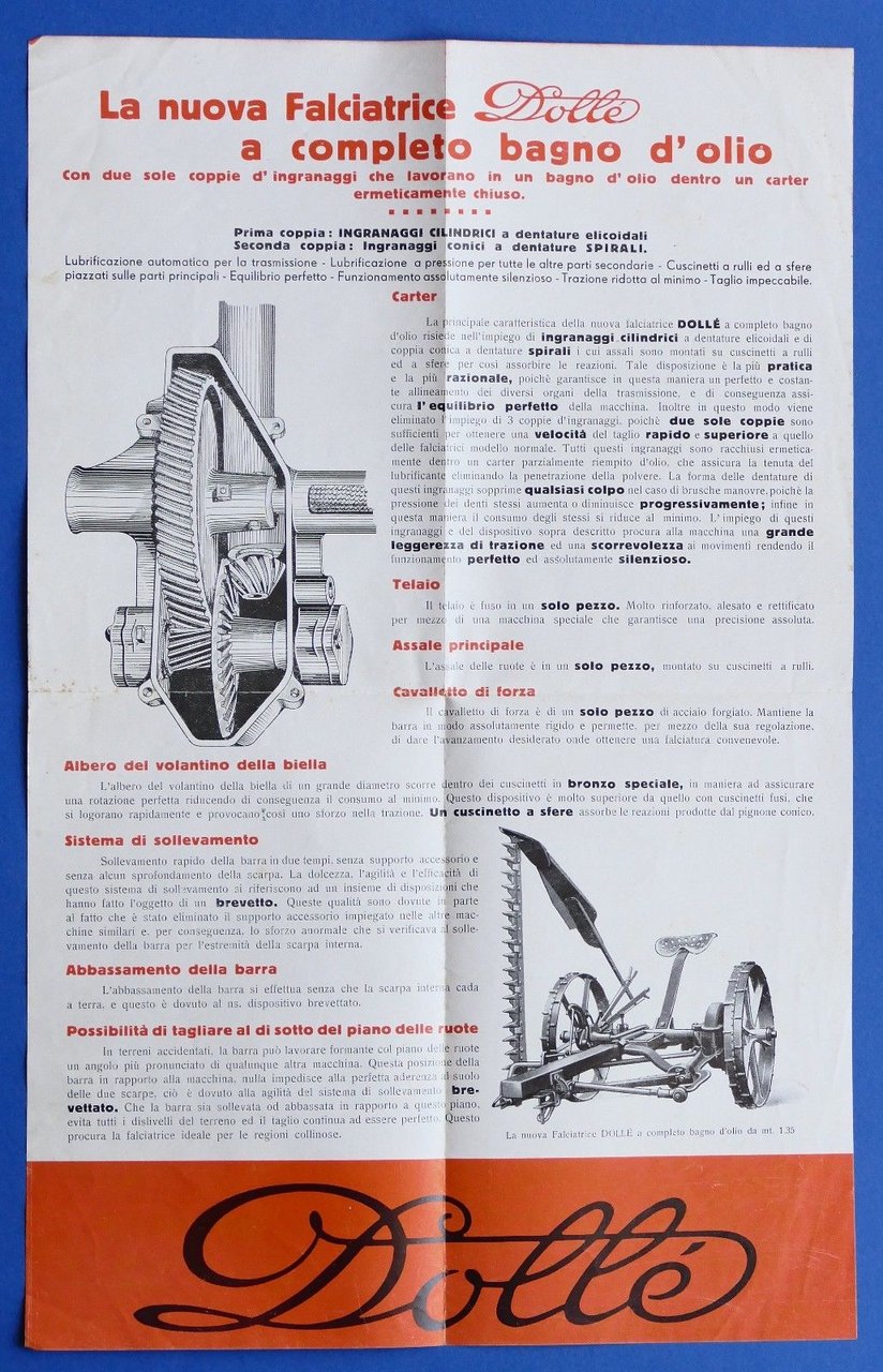 Agraria Pubblicità Brochure Dollè - La nuova falciatrice a completo … | Immagine principale