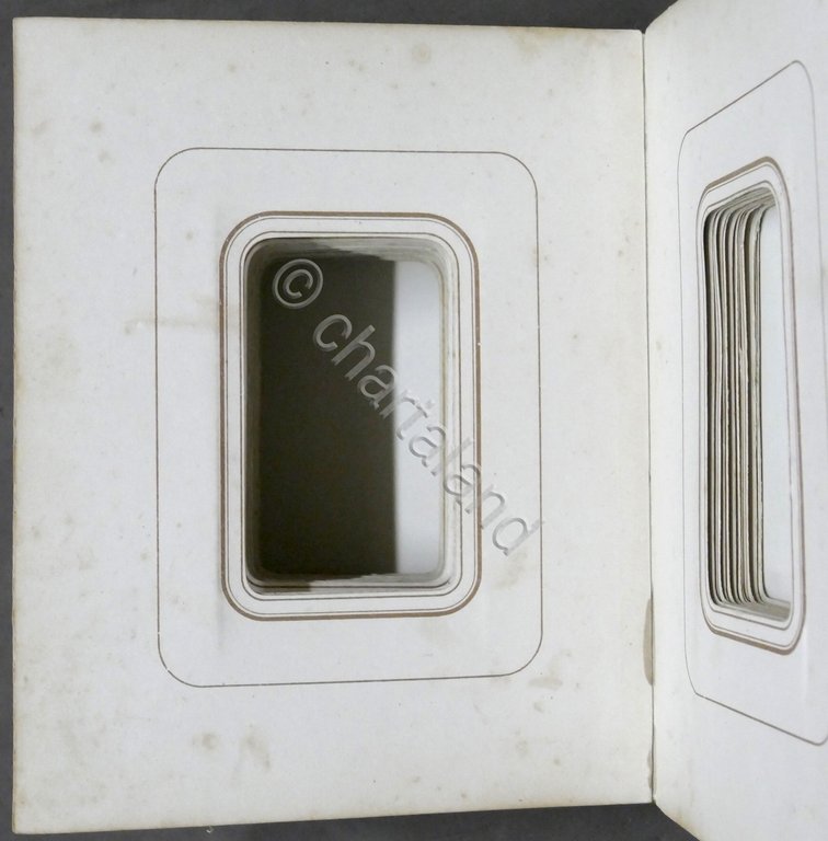 Album d'epoca per fotografie formato cabinet - 1900 ca.
