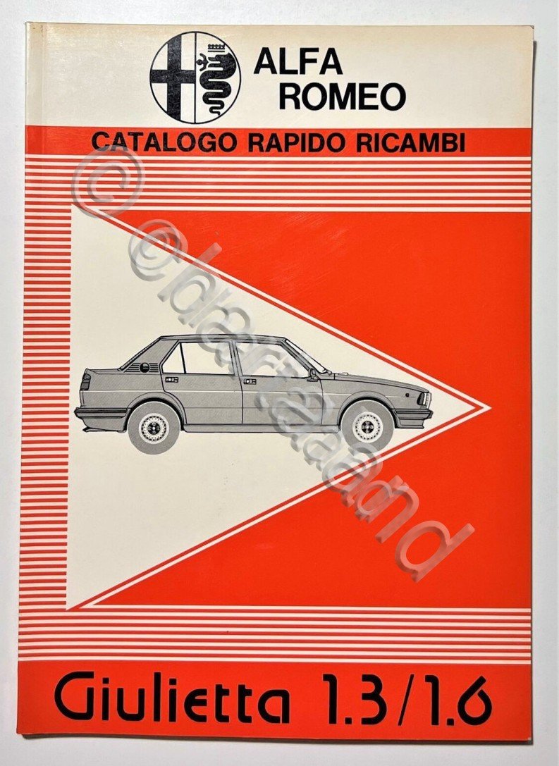 Alfa Romeo Giulietta 1.3/1.6 - Catalogo Rapido Ricambi - ed. …