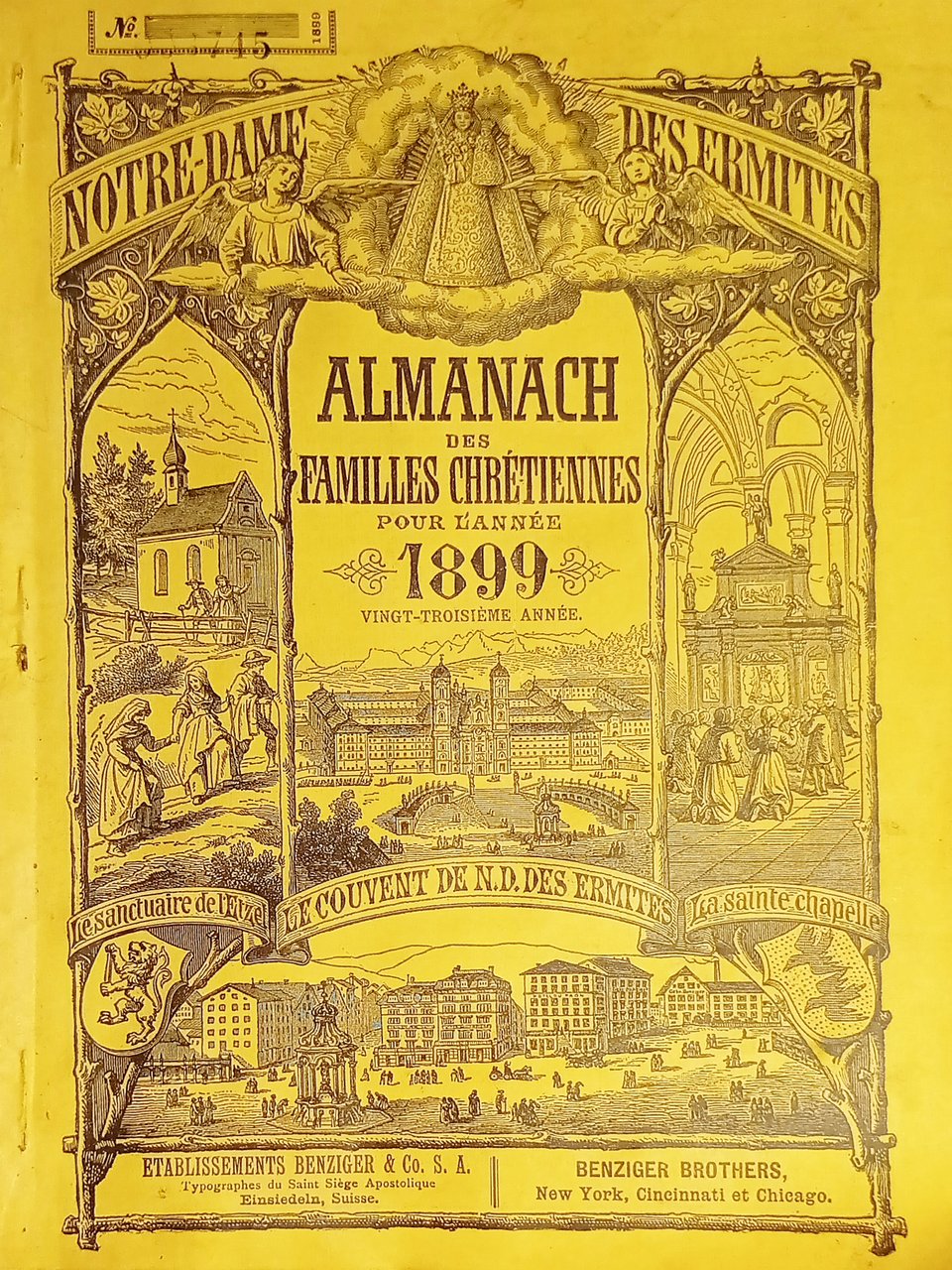 Almanach des Familles Chretiennes pour l'année 1899 Vingt-Troisieme Année | Immagine principale