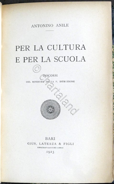 Anile Per la cultura e per la scuola Discorsi ministro … | Immagine Gallery 3