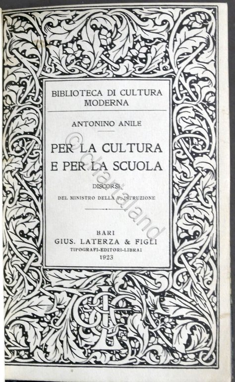 Anile Per la cultura e per la scuola Discorsi ministro … | Immagine Gallery 6