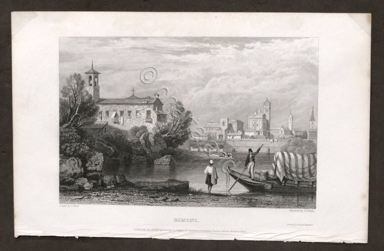 Antica stampa - Rimini - Drawn by S. Prout, Engraved … | Immagine Gallery 2