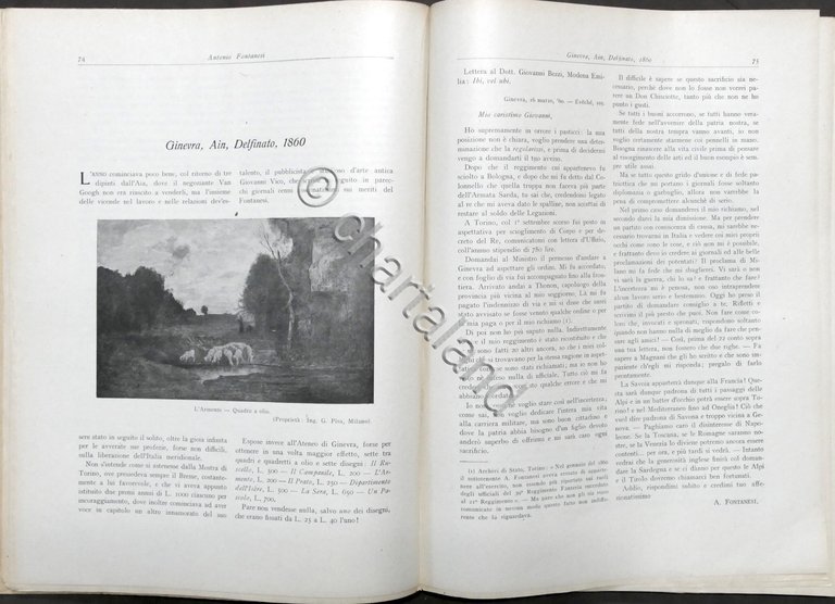 Antonio Fontanesi - Pittore Paesista - 1818-1882 - ed. 1925