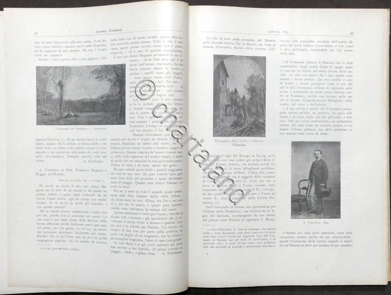 Antonio Fontanesi - Pittore Paesista - 1818-1882 - ed. 1925