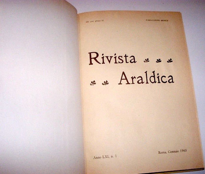 Araldica - Rivista del Collegio Araldico - Anno LXI - …