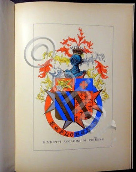 Araldica e genealogia Famiglia Rimbotti Accarigi di Firenze - 1900