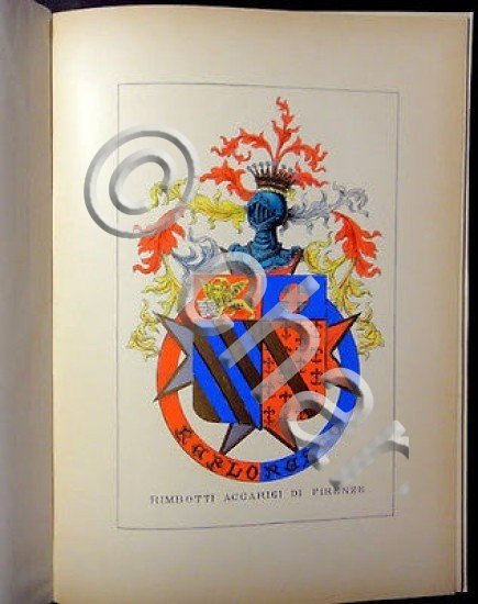 Araldica e genealogia Famiglia Rimbotti Accarigi di Firenze - 1900