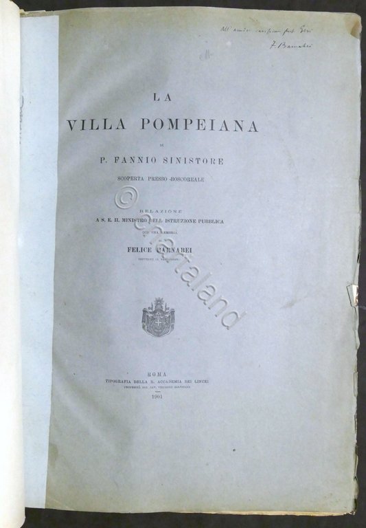 Archeologia F. Sinistore - La villa pompeiana scoperta presso Boscoreale …