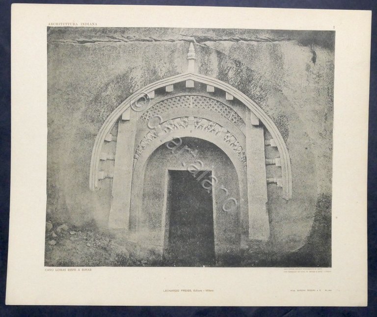 Architettura Indiana - TAVOLE - Leonardo Preiss Editore - 1912