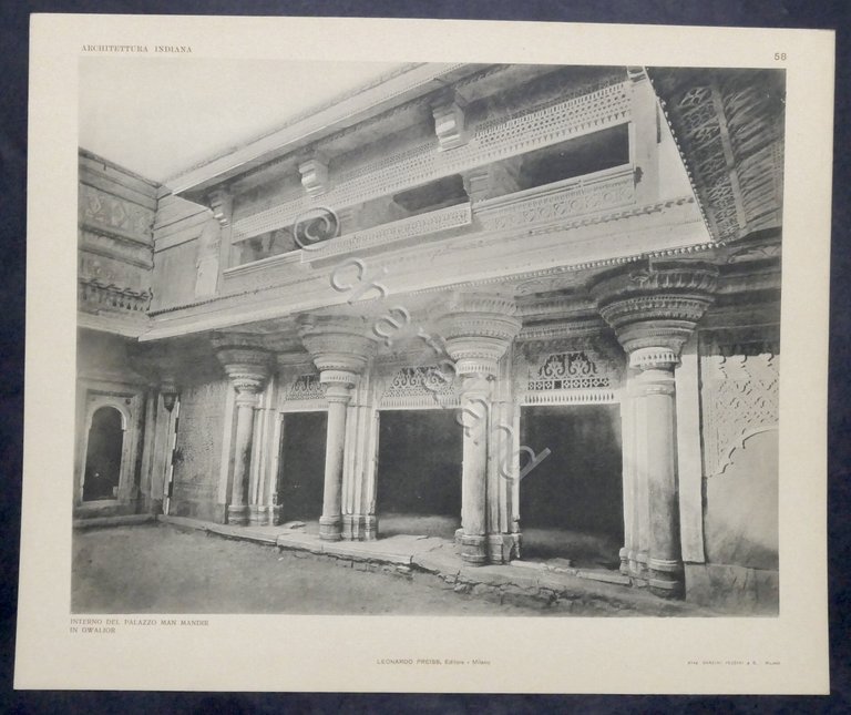 Architettura Indiana - TAVOLE - Leonardo Preiss Editore - 1912