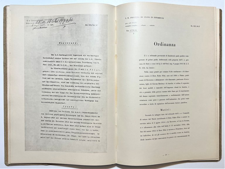 Archivio di Stato di Trento - Atti dei Processi Battisti …