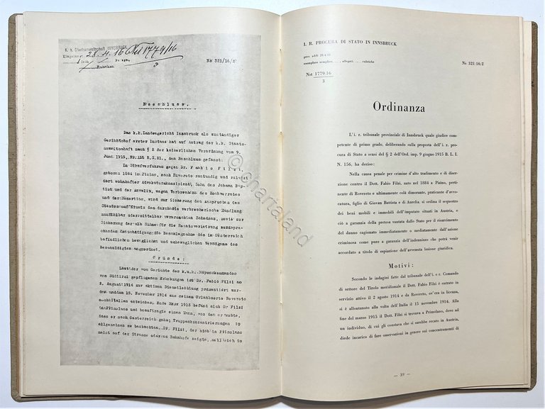 Archivio di Stato di Trento - Atti dei Processi Battisti …