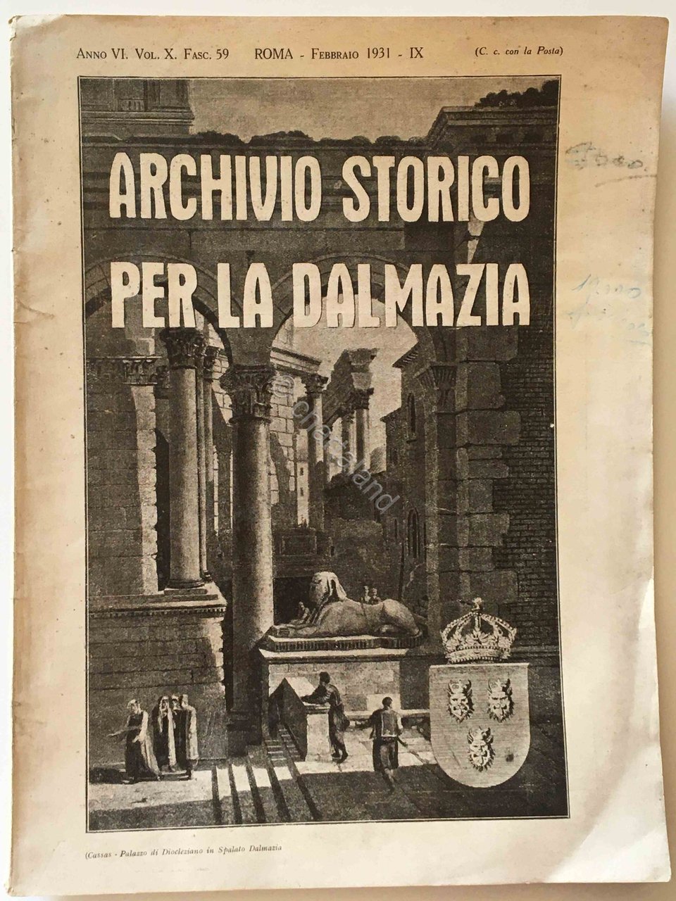 Archivio Storico per la Dalmazia - Mensile - Fascicolo 59 …