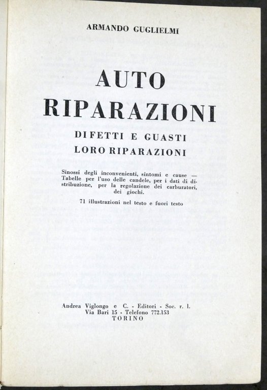 Armando Guglielmi - Autoriparazioni - Difetti e guasti loro riparazioni … | Immagine Gallery 3