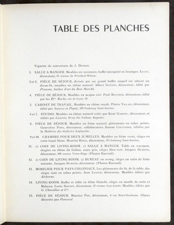 Arredamento - Ensembles Mobiliers - Vol. 13 - 1953