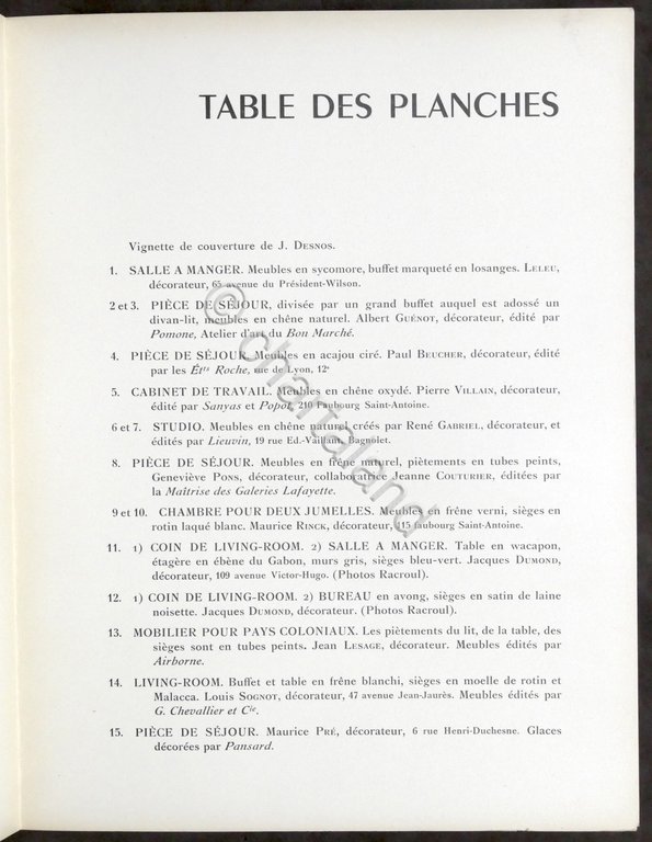 Arredamento - Ensembles Mobiliers - Vol. 13 - 1953