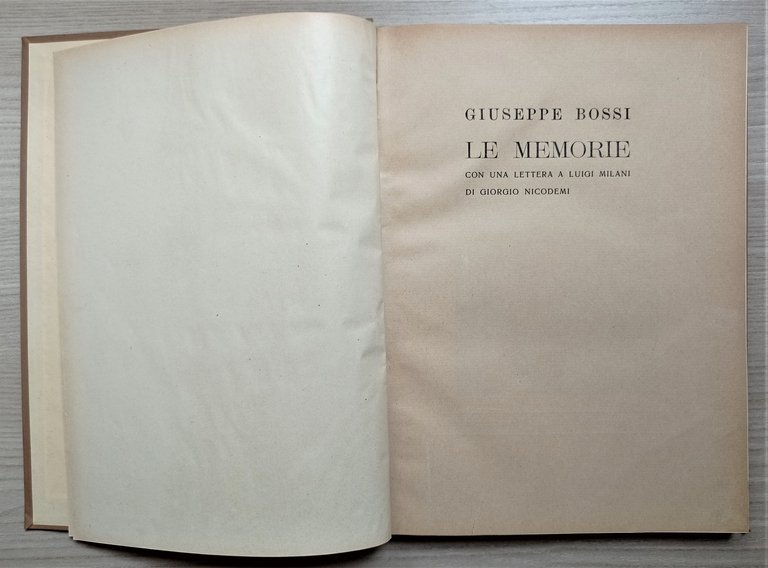 Arte - G. Bossi - Le memorie - ed. 1925 …