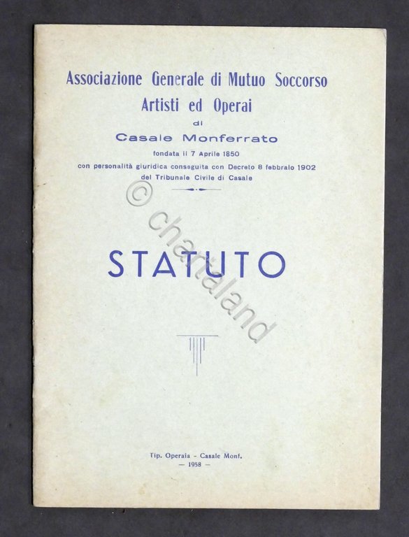 Associazione Generale Mutuo Soccorso Artisti ed Operai di Casale - …