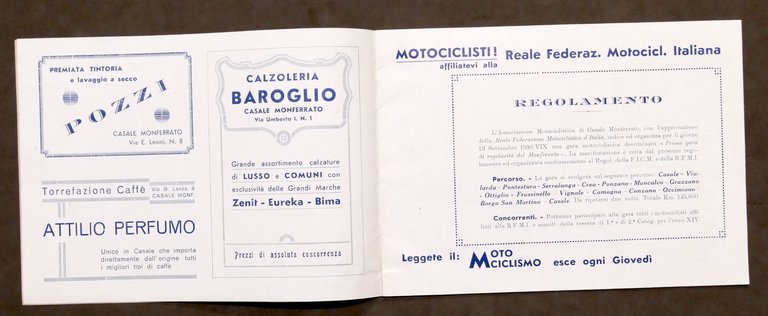 Associazione Motociclistica di Casale 1^ Gara di regolarità del Monferrato …