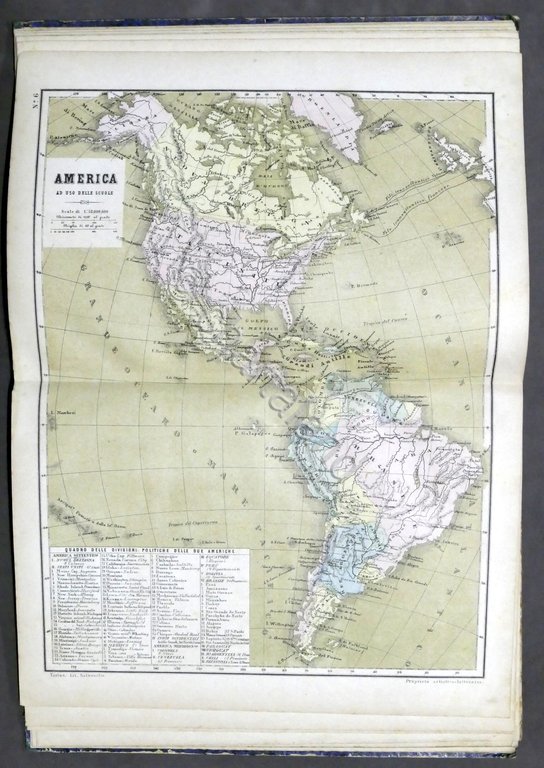 Atlante geografico ad uso delle scuole - 25 carte miniate …