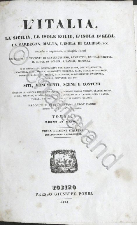 Audot - L'Italia, la Sicilia, le isole Eolie - Tomo …