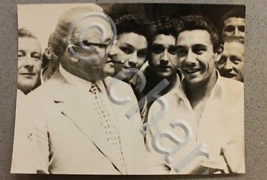 Autografi su foto giocatore Benito Lorenzi e Presidente Inter Masseroni …