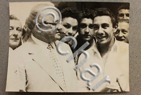 Autografi su foto giocatore Benito Lorenzi e Presidente Inter Masseroni …