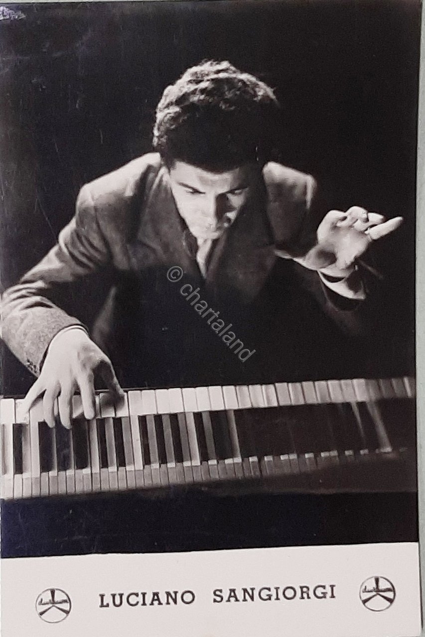 Autografo - Fotocartolina del Pianista Luciano Sangiorgi - anni 60 | Immagine principale