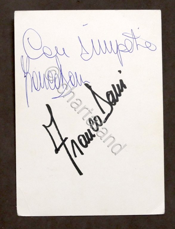 Autografo cantante attore fotoromanzi Franco Dani - anni '70