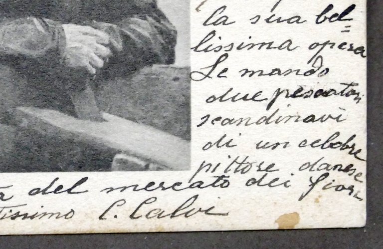 Autografo conte Carlo Calvi di Bergolo su cartolina - 1903