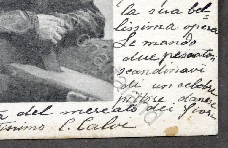 Autografo conte Carlo Calvi di Bergolo su cartolina - 1903