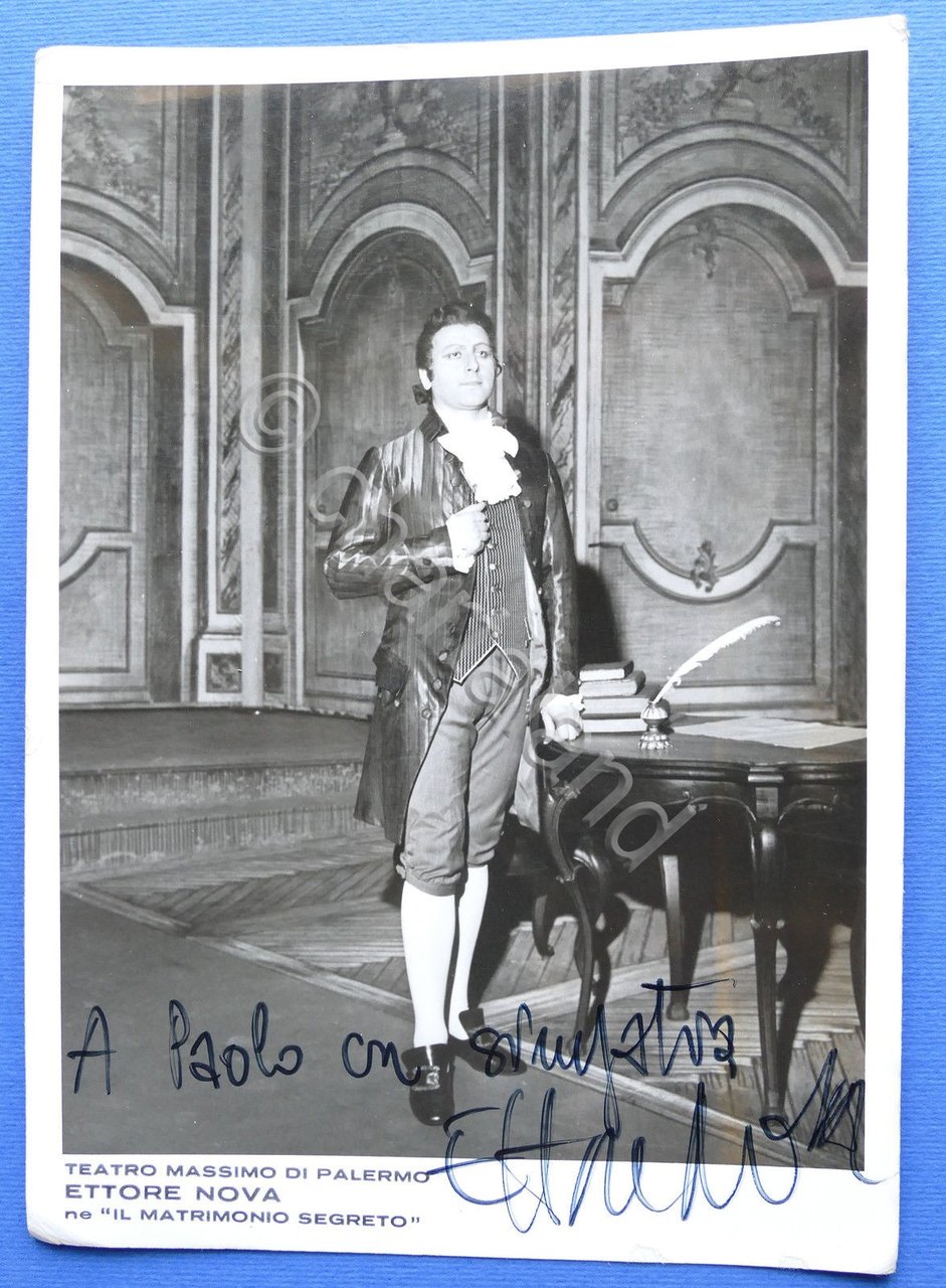 Autografo del baritono Ettore Nova - Stagione 1974-75 | Immagine principale