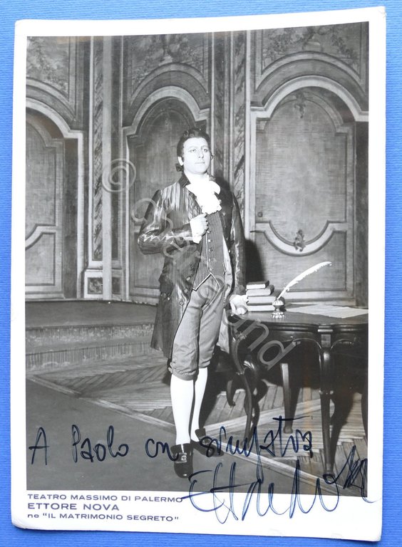 Autografo del baritono Ettore Nova - Stagione 1974-75 | Immagine Gallery 1
