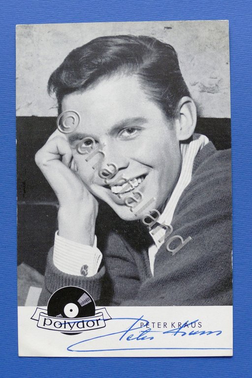 Autografo del cantante e attore tedesco Peter Krauss - anni …