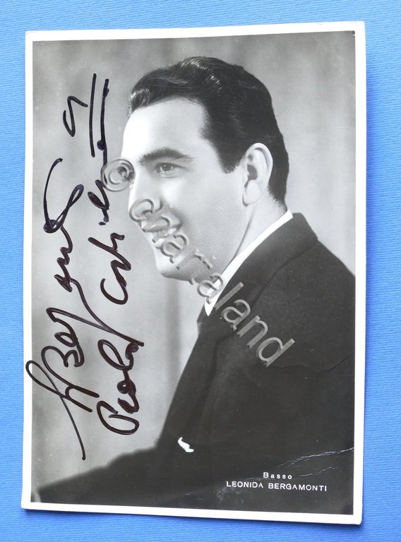 Autografo del cantante lirico basso Leonida Bergamonti - anni '60 | Immagine Gallery 2