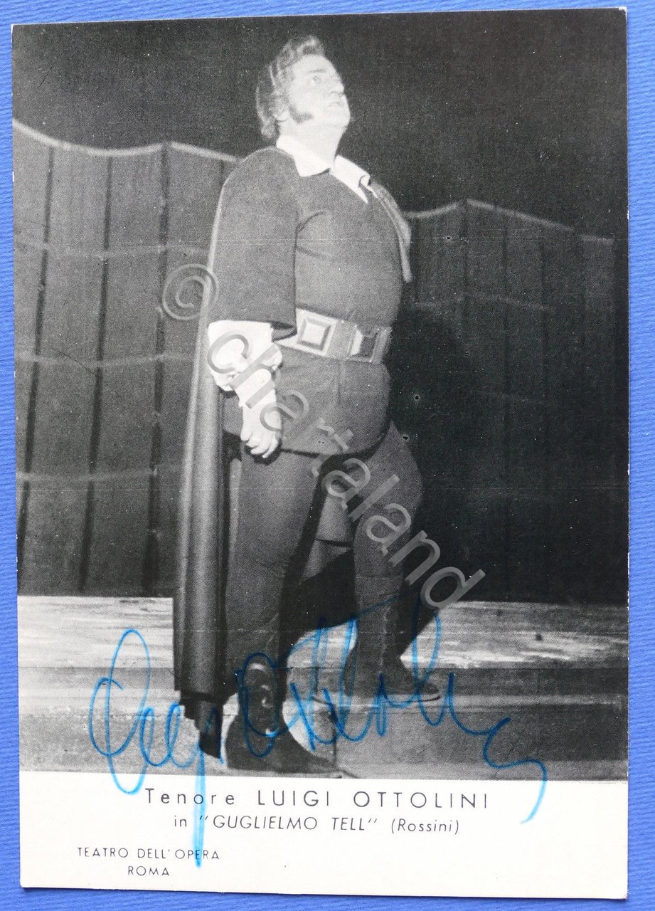 Autografo del tenore Luigi Ottolini - 1970 | Immagine principale