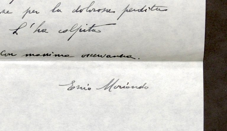 Autografo di Ezio Moriondo Preside Università di Genova Facoltà Ingegneria …