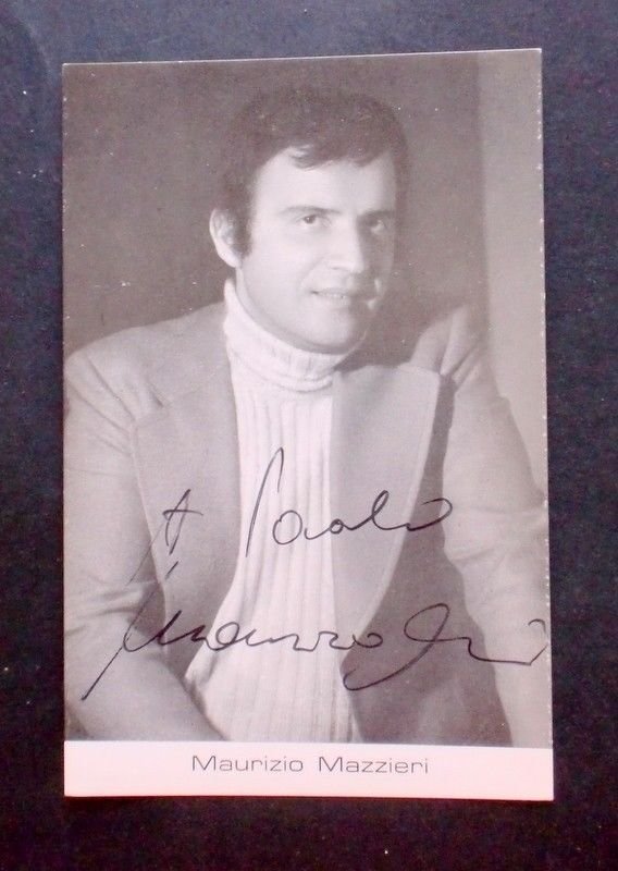 Autografo di Maurizio Mazzieri cantante lirico - 1970 ca. | Immagine principale