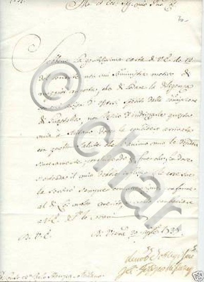 Autografo Filippo Fustenberg ? manoscritto Vienna 1737