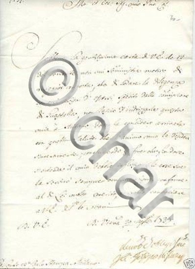 Autografo Filippo Fustenberg ? manoscritto Vienna 1737